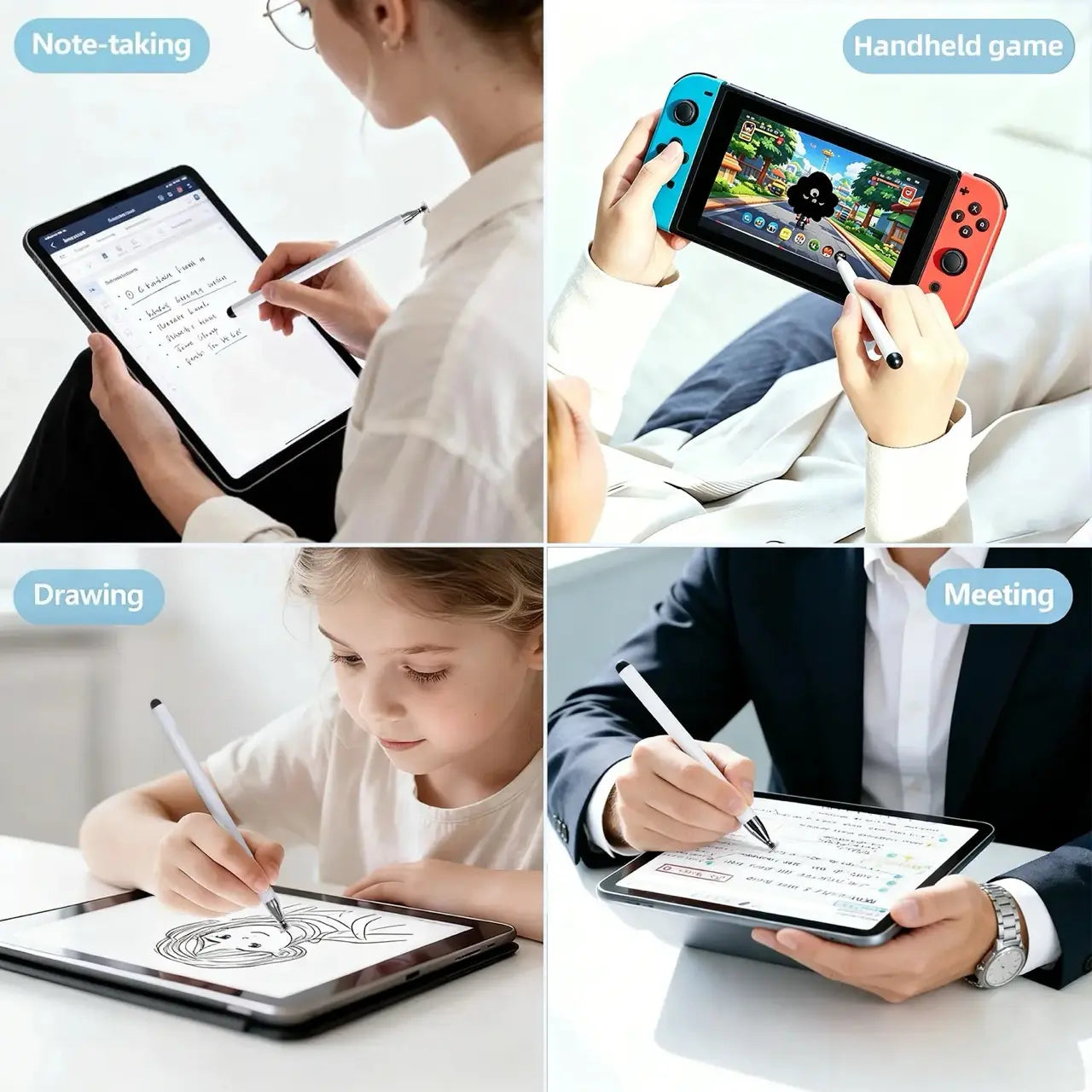 3-in-1 Stylus for Tablets & Phones