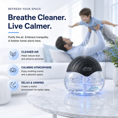 🌿 Water-Based Air Purifier & Essential Oil Diffuser with 7-Color LED Light, Compact Home Air Freshener for Pet, Smoke & Everyday Odors