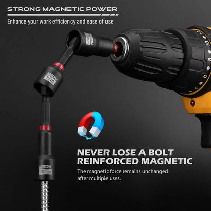 41/59/80-Piece Magnetic Impact Nut Driver Set – SAE & Metric Socket Bits, Adapters, Extensions, Wing Nut Driver & Universal Sockets