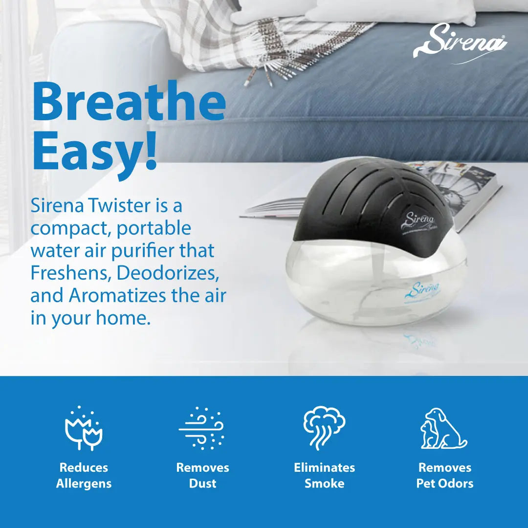 🌿 Water-Based Air Purifier & Essential Oil Diffuser with 7-Color LED Light, Compact Home Air Freshener for Pet, Smoke & Everyday Odors