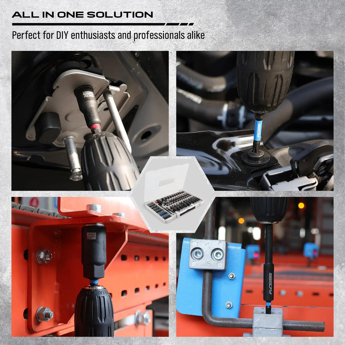 41/59/80-Piece Magnetic Impact Nut Driver Set – SAE & Metric Socket Bits, Adapters, Extensions, Wing Nut Driver & Universal Sockets