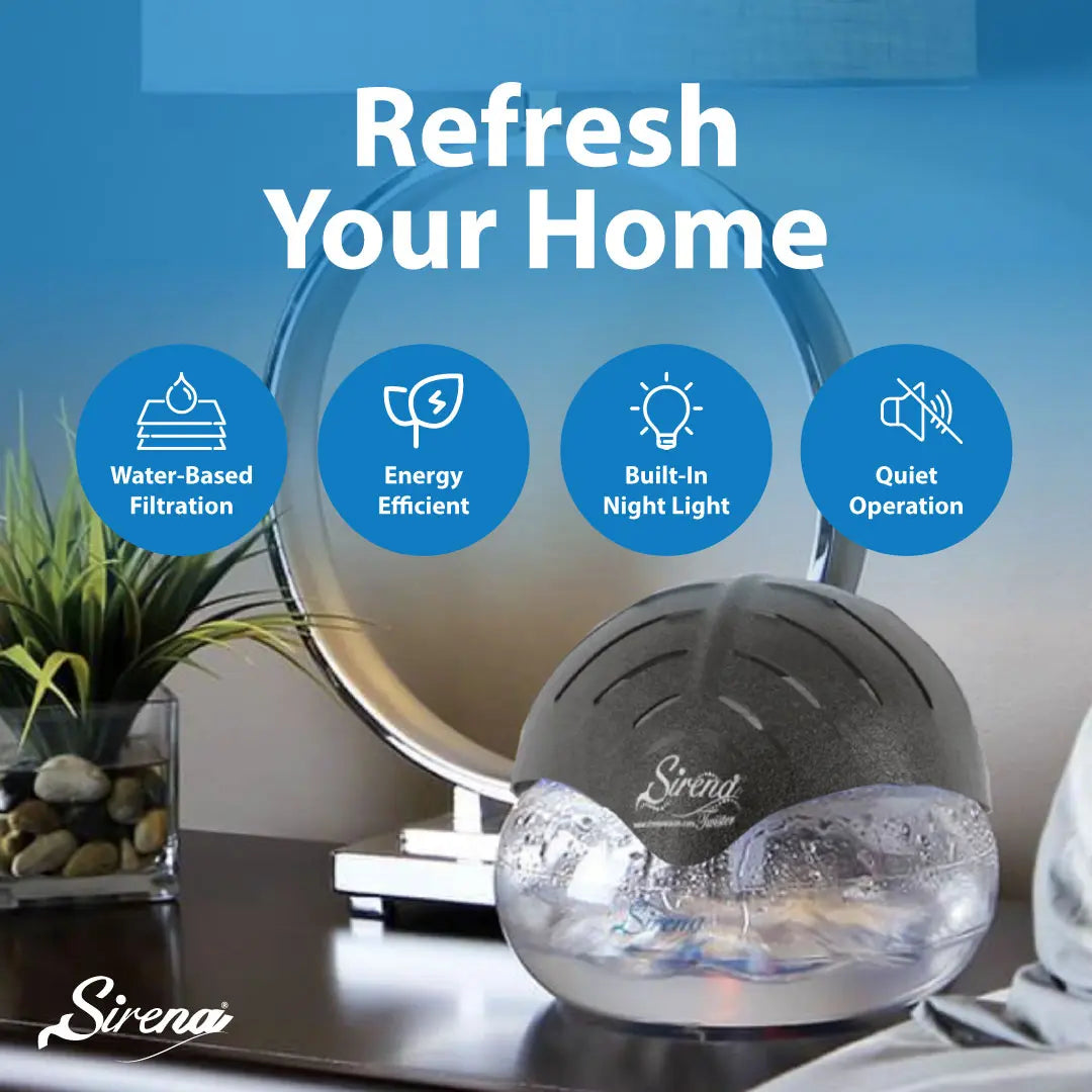 🌿 Water-Based Air Purifier & Essential Oil Diffuser with 7-Color LED Light, Compact Home Air Freshener for Pet, Smoke & Everyday Odors